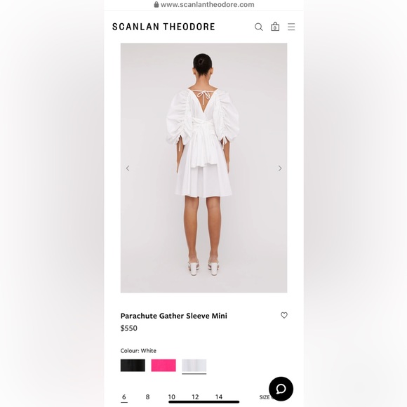 Scanlan Theodore Parachute Gather Sleeve Mini Dress - Picture 3 of 3